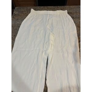 Vintage Anthony Mark Hankins Women's White Straight Leg Pants Plus Size 18W‎ NWT